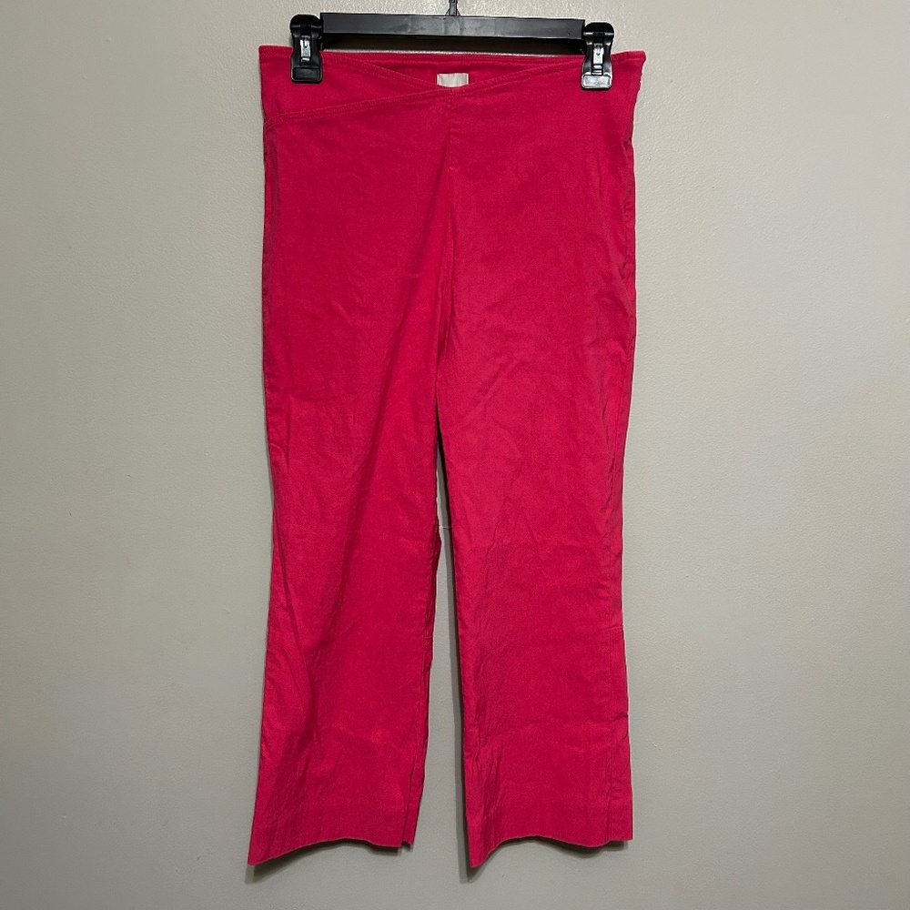 Anthropologie Maeve Women's Pants 6 Pink Cropped 28X19 Casual Preppy Side Zip